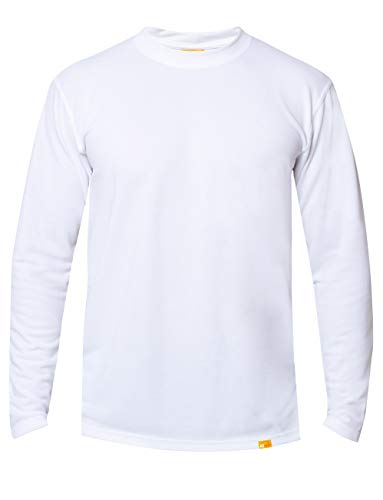 iQ-UV Herren 50+ Sonnenschutz mit Rundhals, Regular Geschnitten T-Shirt Langarm Uv, White, 4XL/60 von iQ-UV