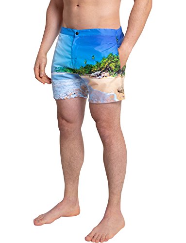 iQ-UV Herren Shorts, Kurze Hose mit Sonnenschutz, Reissverschluß, Netzfutter, Uv-Schutz, Palm Beach, XL von iQ-UV