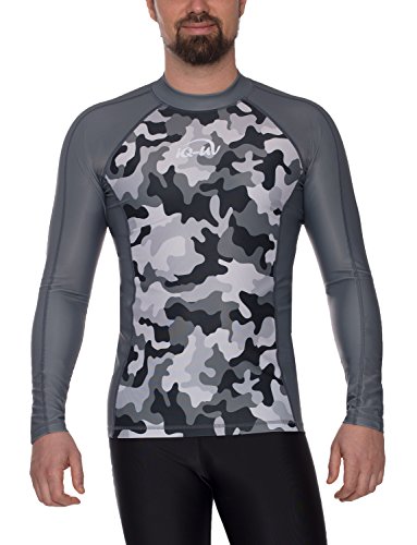 iQ-UV Herren UV Shirt Slim Fit Langarm Camouflage XL von iQ-UV