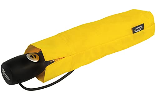 iX-brella Leichter Solider Taschenschirm mit Auf-Zu-Automatik - mid Class - gelb von iX-brella