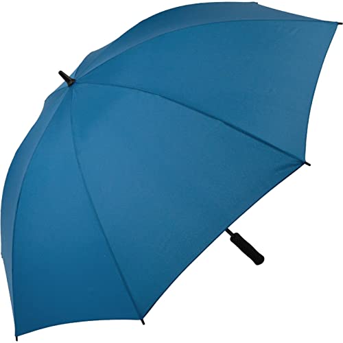 iX-brella Leichter Voll-Fiberglas- Regenschirm für 2 Personen - Größe XXL - sehr stabil - Golfschirm (Navy-blau) von iX-brella