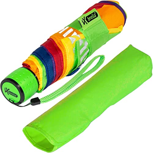 iX-brella Mini Kinderschirm Safety Reflex extra leicht - Regenbogen von iX-brella