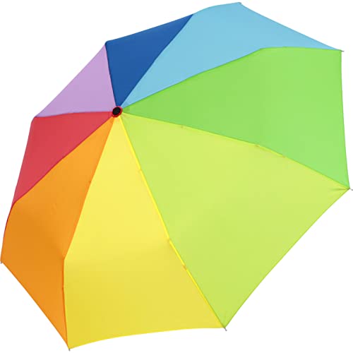iX-brella Mini Regenschirm Rainbow - Taschenschirm mit Auf-Zu-Automatik - Regenbogen - 97cm Durchmesser von iX-brella