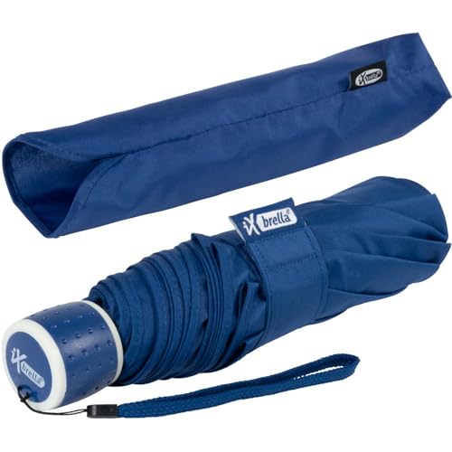 iX-brella Mini Ultra Light - Damen Taschenschirm mit großem Dach - extra leicht - blau von iX-brella