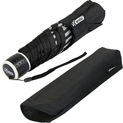 iX-brella Mini ultra light Taschenschirm Reflex Sicherheitsschirm - extra leicht - schwarz von iX-brella