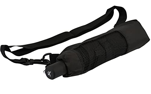 iX-brella Trekking XL Taschenschirm 115 cm groß mit Umhängetasche black von iX-brella