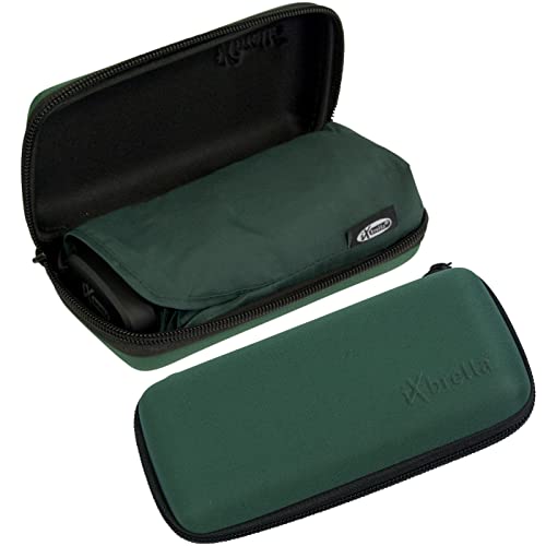 iX-brella Ultra Small 15cm kleiner Taschenschirm im Handy Format mit Etui - pineneedle green von iX-brella