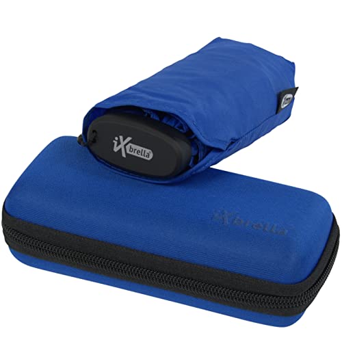 iX-brella Ultra Small 15cm kleiner Taschenschirm im Handy Format mit Etui - victoria blue von iX-brella