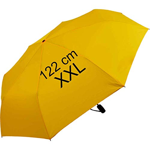 XXL Taschenschirm mit Auf-Zu-Automatik - Full Class - 122 cm großes Dach - gelb von iX-brella