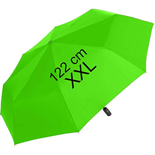 XXL Taschenschirm mit Auf-Zu-Automatik - Full Class - 122 cm großes Dach - neon-grün von iX-brella