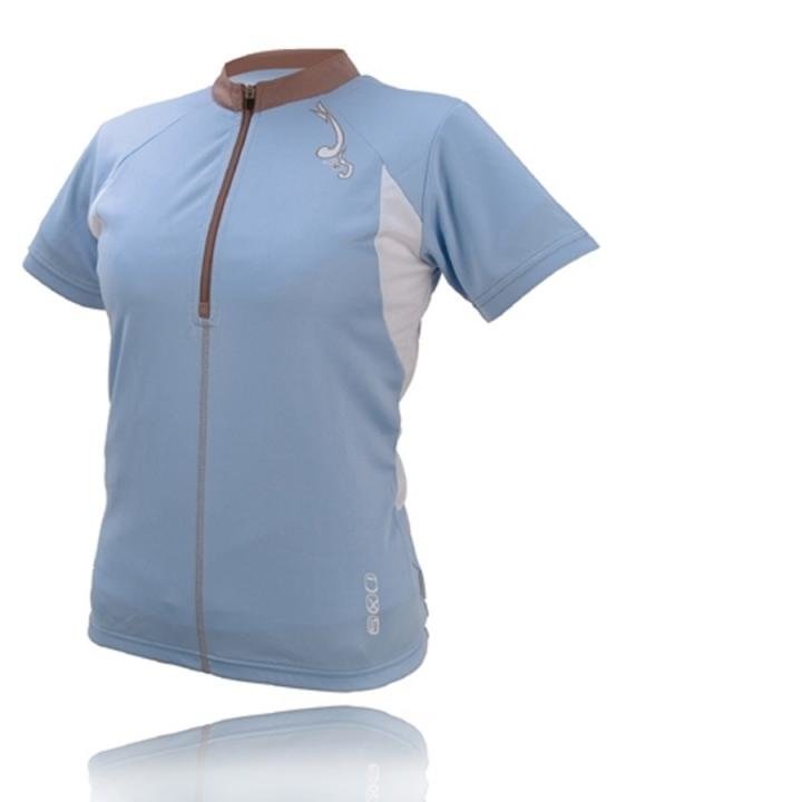 IXS - Damen Sport- Fahrrad Poloshirt - 4way Sportshirt Aurora - blau von iXS