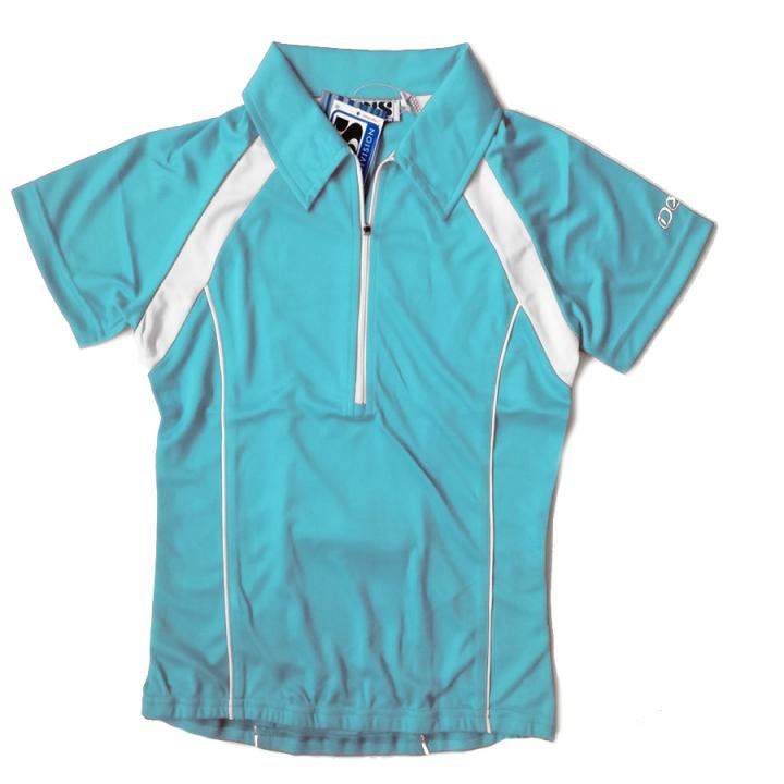 IXS - Damen Sport- Fahrrad Poloshirt - 4way Stretch Sportshirt - blau von iXS