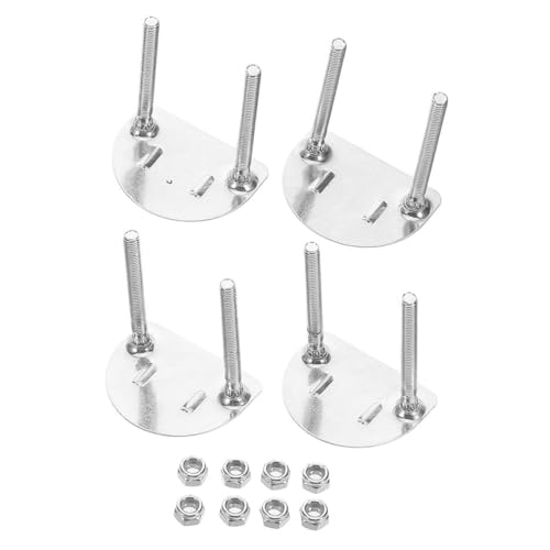 ibasenice 4 Stücke Teiliges Edelstahl Doppelreihen Roller Skate Bracket Plates Robuste Montagehardware für Quad-Rad-Quad Skates Stoßdämpfend Verbessert Stabilität und Kontrolle Beim von ibasenice