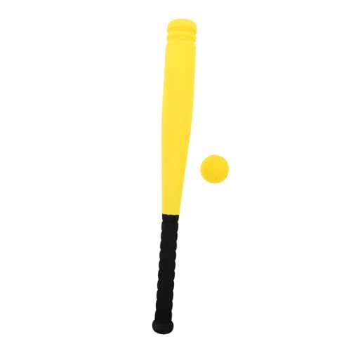 ibasenice Soft Baseballschläger mit Ball Leichter Eva Schaumstoffschläger Geräuscharm Sicher für Kleinkinder Fördert Koordination und Teamwork Geeignet für Drinnen und Draußen Gelb von ibasenice