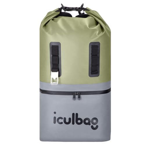 Iculbag Wasserdichter isolierter Rucksack-Kühler für Männer und Frauen, 6 Stunden Kühltasche, isoliert für Camping, Strand, Wandern, Angeln von iculbag