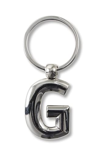 if Schlüsselanhänger mit Alphabet-Buchstaben G aus Metall, 7 cm, silberfarben, silber, 7 cm, Klassisch von IF