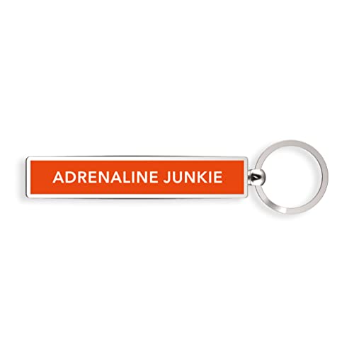 IF Show Offs Keys Metal Slogan Keyring Gift - Adrenaline Junkie Schlüsselanhänger, 8 cm, Orange von IF