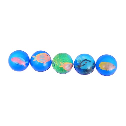 ifundom 5 Stück Hüpfball Gummi Hüpfball Transparenter Ball Für Kinder Lustiges Spielzeug Kinder Lernspielzeug von ifundom