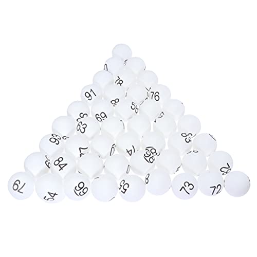 ifundom Pong Bälle, nummerierte Bier-Pong-Bälle, 40 mm, Tombola-Bälle, Bingo-Spiel-Bälle, bunt, nummeriert, Pong Bälle, Unterhaltung, Tischtennisbälle für Bingo-Spiele, Lotterie-Maschine, 100 Stück von ifundom
