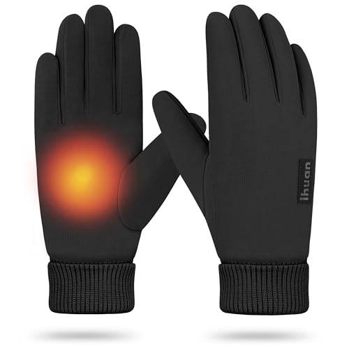 ihuan Handschuhe Herren Damen Winter - Touchscreen Handschuhe Warme Leicht Wasserdicht Winddicht Winterhandschuhe Laufhandschuhe Fahrradhandschuhe von ihuan