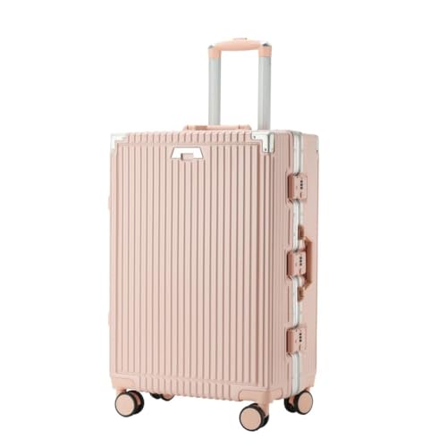 ikleu Koffer 20-Zoll-Trolley-Koffer for Männer Und Frauen, 24-Zoll-Geschenk-Trolley-Koffer, Business-Boarding-Koffer Suitcase (Color : Pink, Size : 26in) von ikleu