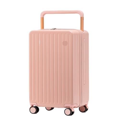 ikleu Koffer Breiter Trolley-Koffer, Passwort-Koffer for Damen, 20-Zoll-Herrenkoffer mit Universalrad, Trolley-Koffer Suitcase (Color : Pink, Size : 24in) von ikleu