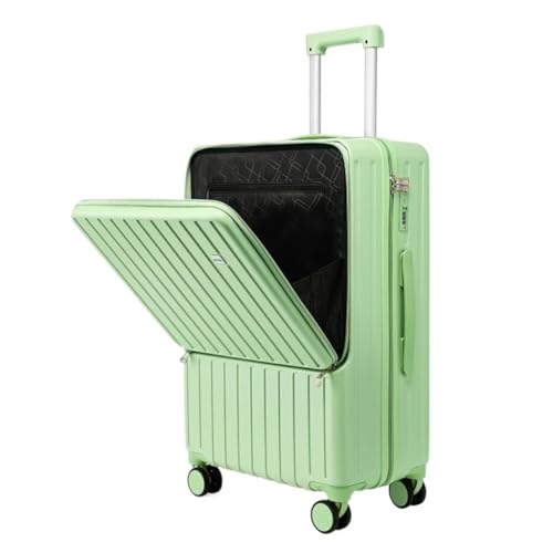 ikleu Koffer Gepäck 28-Zoll-Universalrad-Trolley-Koffer, Herren- Und Damenkoffer, Passwort-Schnallenschloss-Koffer Suitcase (Color : Green, Size : 20in) von ikleu