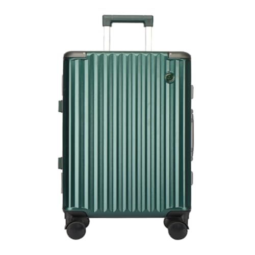 ikleu Koffer Gepäckkoffer for Männer Und Frauen Mit Universalrädern, Trolley-Koffer, Boarding-Code-Koffer, Tasche Suitcase (Color : Green, Size : 24in) von ikleu