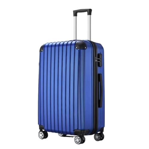 ikleu Koffer Koffer mit Frontöffnung, geräuschloser Universal-Rollen-Boarding-Koffer, 24-Zoll-Trolley-Koffer mit Passwortschloss Suitcase (Color : Blue, Size : 20in) von ikleu