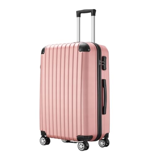 ikleu Koffer Koffer mit Frontöffnung, geräuschloser Universal-Rollen-Boarding-Koffer, 24-Zoll-Trolley-Koffer mit Passwortschloss Suitcase (Color : Gold, Size : 20in) von ikleu