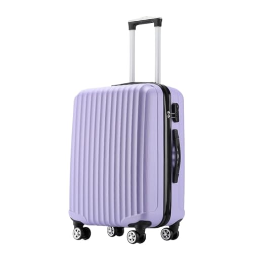 ikleu Koffer Robuster Und Langlebiger Gepäck-Trolley, Unisex Spring Festival Air Boarding Case, Modische Lenkrolle Suitcase (Color : Purple, Size : 26in) von ikleu