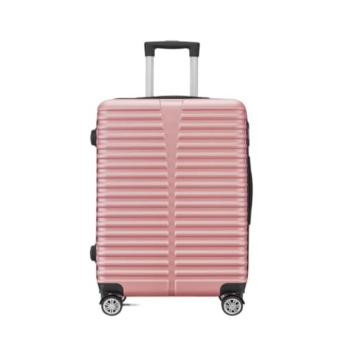 ikleu Koffer Trolley-Koffer mit Aluminiumrahmen, Universalräder, 24-Zoll-Trolley-Koffer, 26-Zoll-Koffer for Männer und Frauen Suitcase (Color : Gold, Size : 24in) von ikleu
