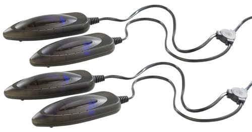 infactory Handschuh-Trockner: 2er-Set elektrische Schuhtrockner mit UV-Licht (Schuh- & Handschuhtrockner, UV Schuhdesinfektion) von infactory