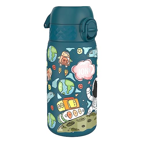 ION8 Kinder Trinkflasche Edelstahl Leicht 400ml Nicht Isoliert Auslaufsicher Einhandöffnung Sichere Verriegelung Spülmaschinenfest Klappdeckel Leicht zu Reinigen, Weltraummann ION8 Kinder Trinkflasche Edelstahl Leicht 400ml Nicht Isoliert Auslaufsicher Einhandöffnung Sichere Verriegelung Spülmaschinenfest Klappdeckel Leicht zu Reinigen, Weltraummann von ion8