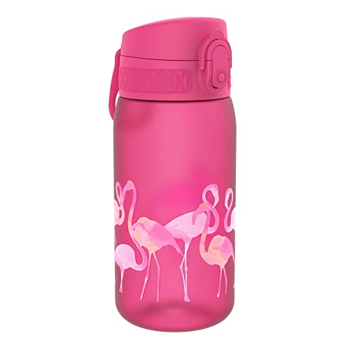 Ion8 Auslaufsichere Wasserflasche für Kinder, BPA-frei, Flamingos, 350ml (12oz) von ion8