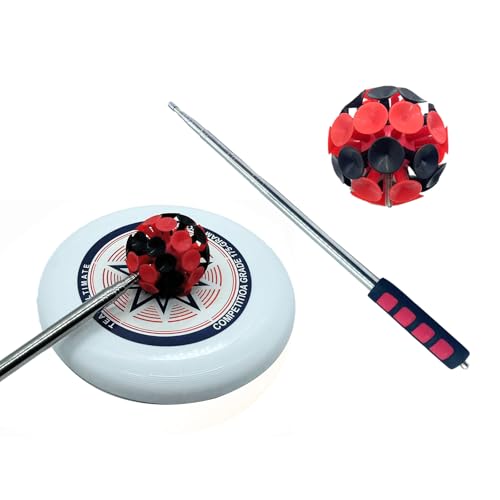 Disc Golf Retriever, 3 m, Disc-Retriever, Discgolf, ausziehbare Discgolf-Retriever-Stange mit Saugnapf, um Scheiben in Wasser, Bäumen, Felsen, Büschen zu holen von ishenkea
