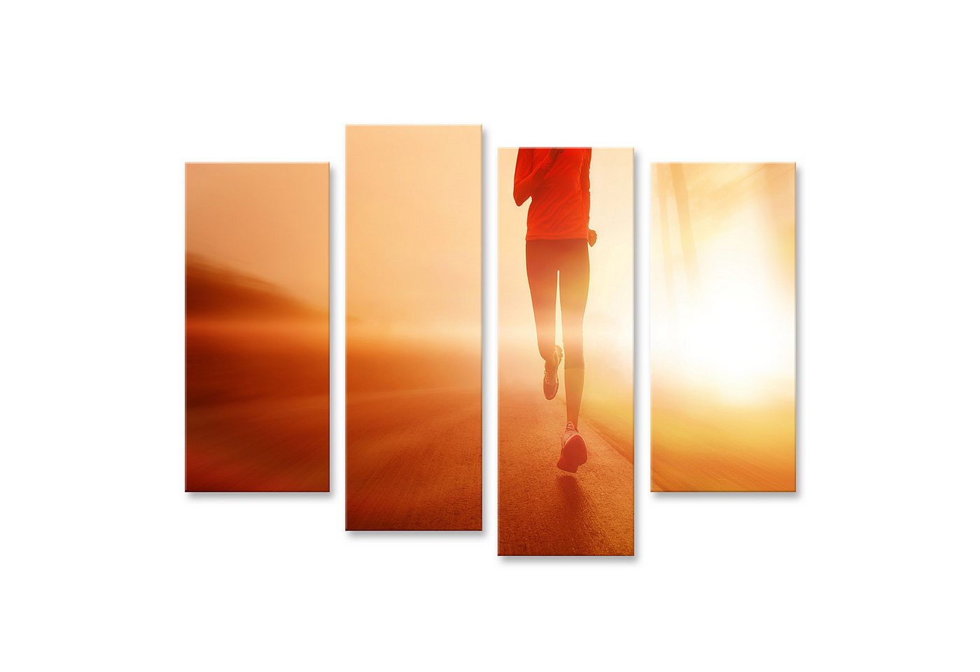 islandburner Leinwandbild Jogging im Sonnenlicht Sport Laufen Athlet Motivation Bilder von islandburner