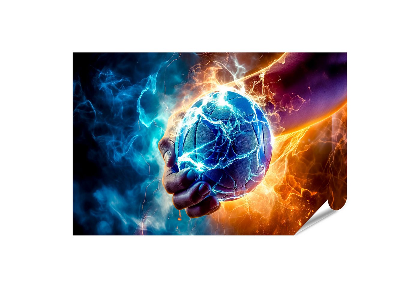 islandburner Poster Handball Ball Spieler S Hand Energie Kraft Schnelle Bewegung Bilder von islandburner