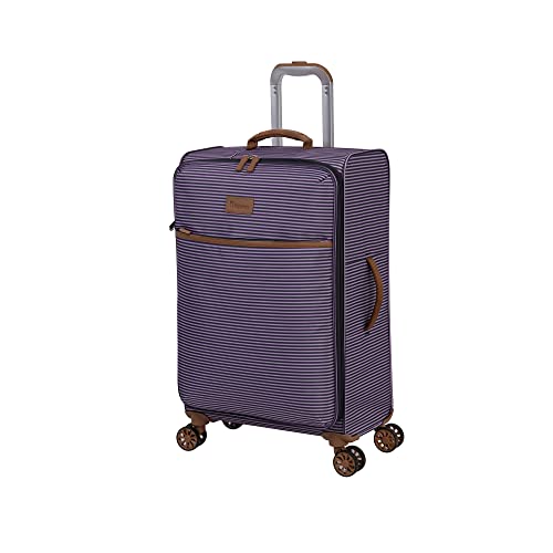 it luggage Beach Stripes Softside Trolley mit 8 Rädern, 66 cm, blau/rosa, 26", Strand-Streifen, 66 cm (26 Zoll) Softside Handgepäck mit 8 Rädern von it luggage