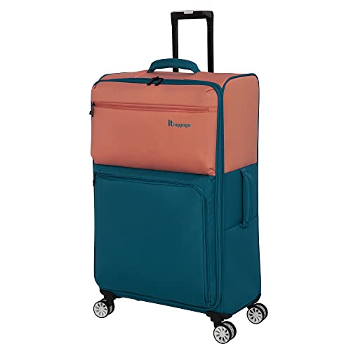 it luggage Duo-Tone 78,7 cm (31 Zoll), kariert, 8 Räder, Pfirsich/Sea Teal, 31", Duo-Tone 78,7 cm Softside Checked 8 Wheel Spinner von it luggage