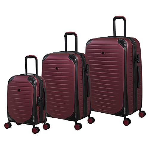 it luggage Lineal 3-teiliges Hardside 8 Räder erweiterbares Spinner Set, rot, 3 Pc Set, Lineal 3-teiliges Hardside 8 Räder erweiterbares Spinner-Set von it luggage