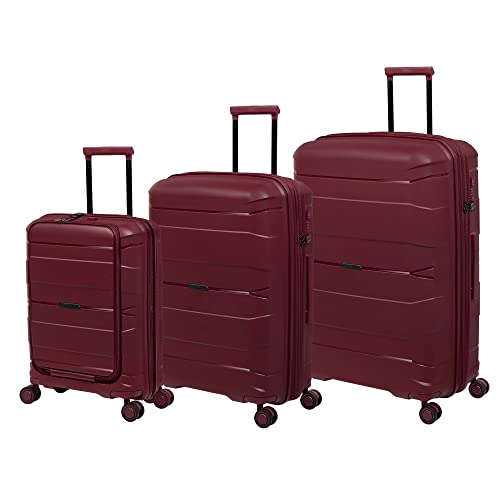 it luggage Momentous 3-teiliges Hardside 8 Räder erweiterbares Spinner Set, Deutsch Rot, 3 Pc Set, It Momentous 3-teiliges Hartschalen-Rollenset mit 8 Rädern, erweiterbar von it luggage