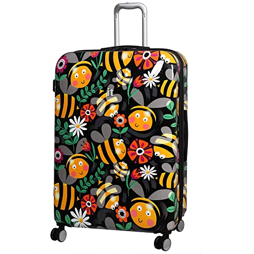 it luggage Sheen 78,7 cm (31 Zoll), kariert, 8 Räder, Schwarze Bienen – Wiederholung, 32", Sheen Trolley, 78,7 cm, kariert, 8 Räder, erweiterbar von it luggage