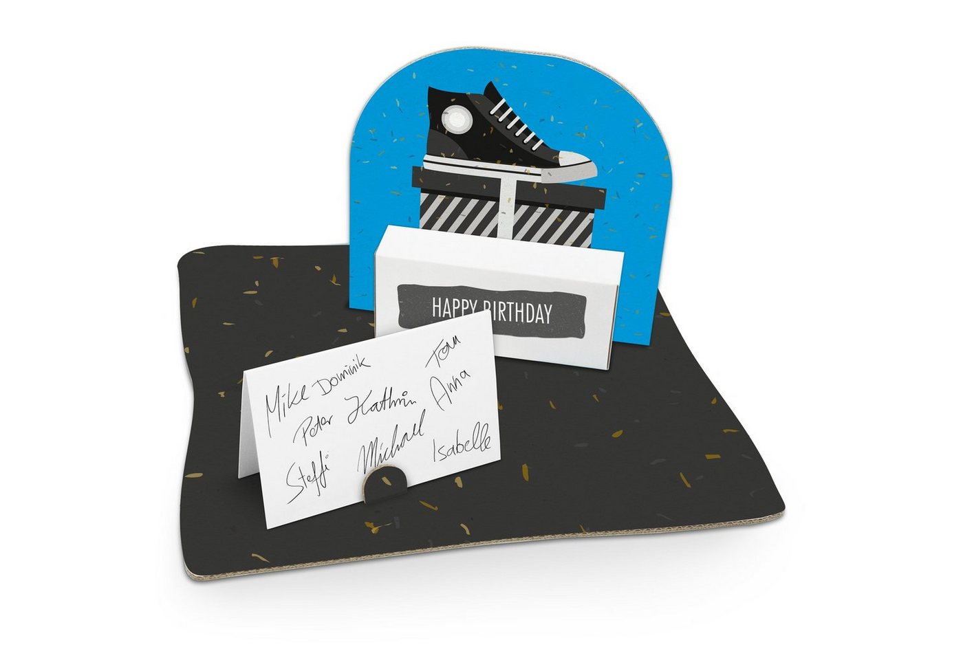 itenga Grußkarten itenga Geldgeschenkverpackung Schuh Sneaker (Motiv 52) mit Bodenplatte von itenga