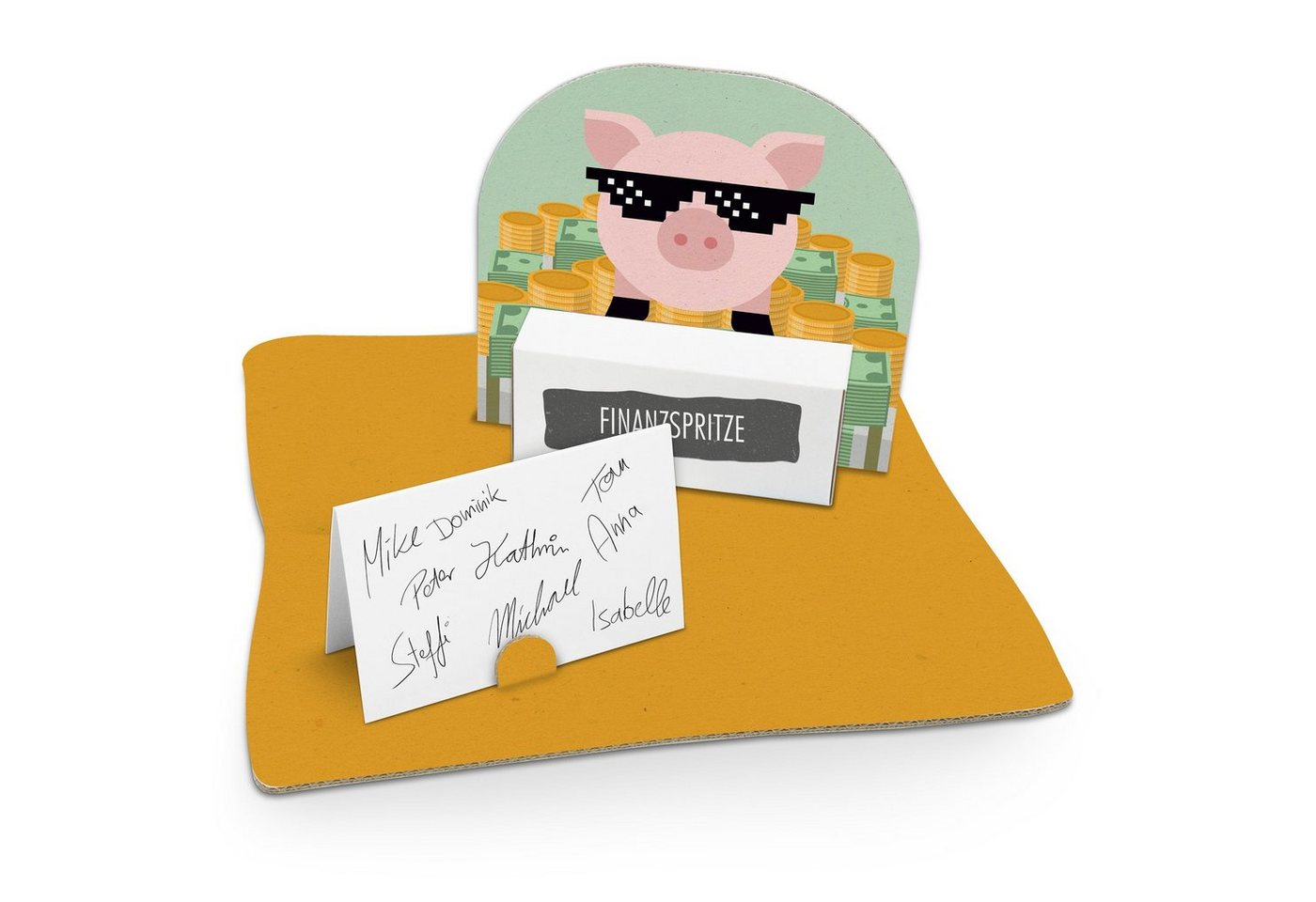 itenga Grußkarten itenga Geldgeschenkverpackung Sparschwein mit Sonnenbrille (Motiv 56) von itenga