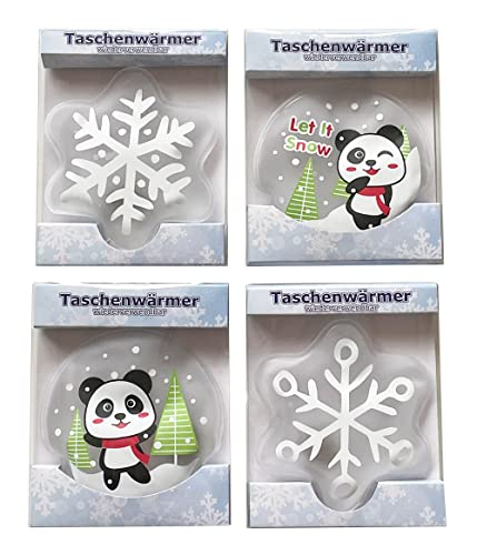 4er Set Taschenwärmer Panda Wichtelgeschenk - Handwärmer - Taschenheizkissen von itsisa