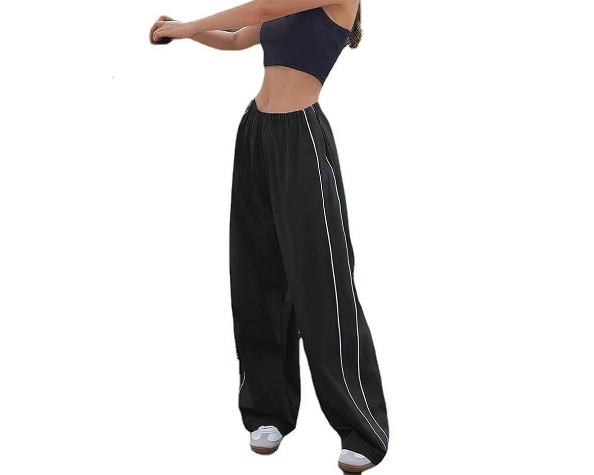 jalleria Loungepants Freizeithosen für Damen, Yoga-Sporthose, weites Bein elastische Taille von jalleria