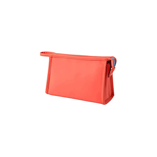 jonam Aufbewahrungsboxen Damen Reise Kosmetiktasche PU. wasserdichte kleine süße Bonbonfarbe Tragbare Kupplung Toilettenartikel-Pflegeprodukte Einfache Aufbewahrungsbox(Color:Red) von jonam