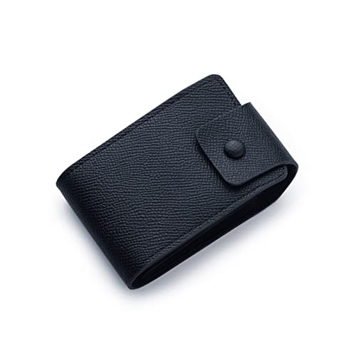 jonam Geldbörse für Damen Business Men Card Holder Case Black/Coffee/Blue/red Credit Card Holder Wallet for Men Leather Male Driver License Bag (Color : Black) von jonam