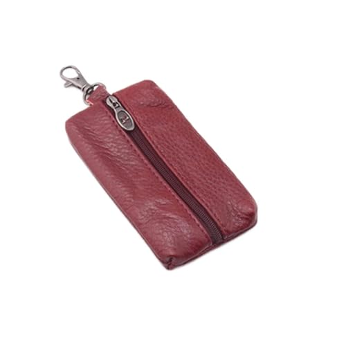 jonam Geldbörse für Damen Car Key Case, Wallet, Wallet, Zipper Bag, Key Manager, Business Card Holder, Gift (Color : Red) von jonam